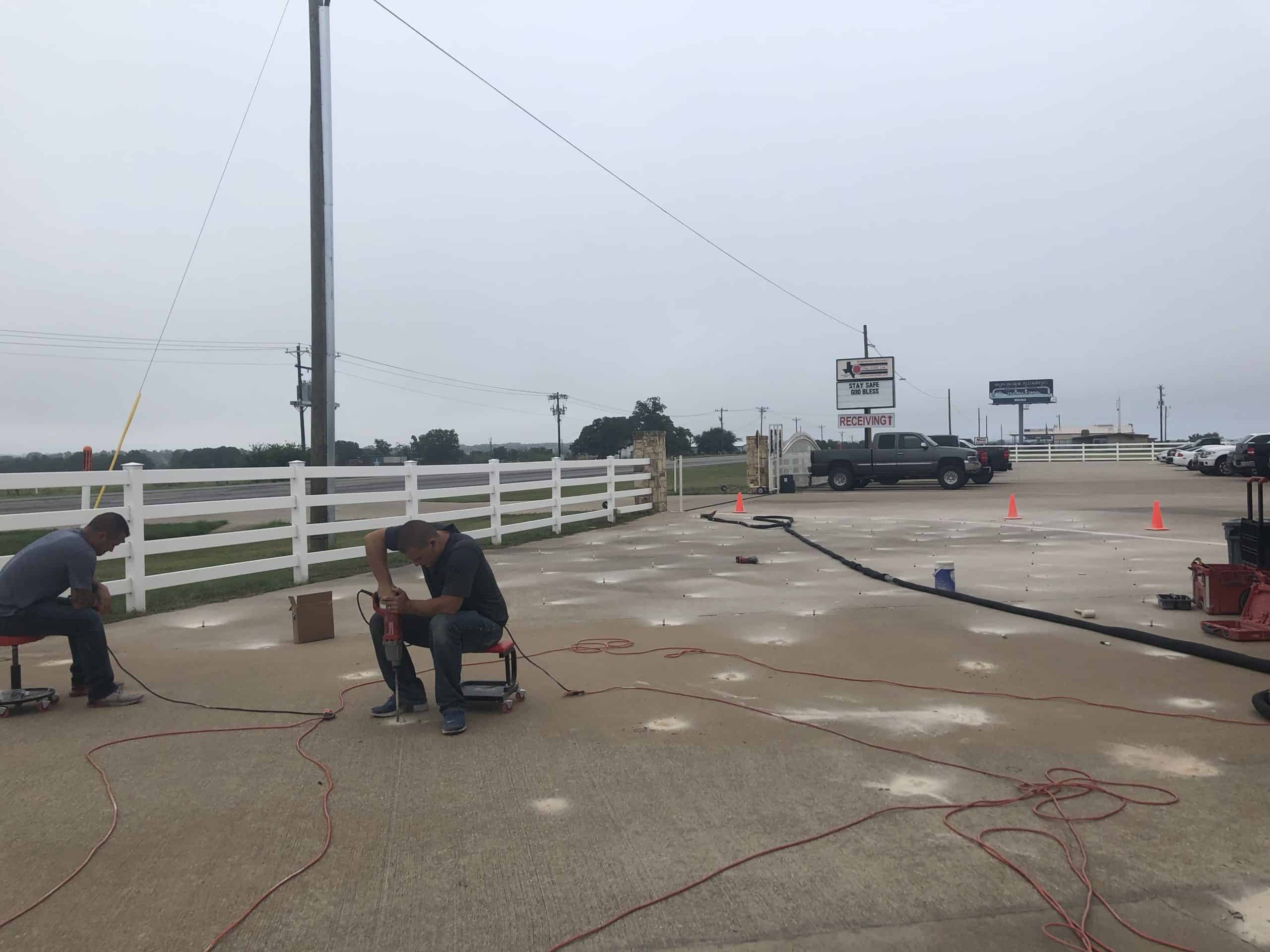 Foundation Repair Concrete Lifting Stephenville TX - Parking Lot Repair